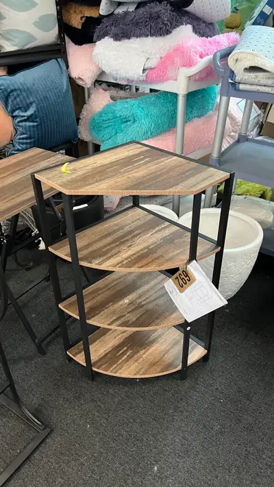 Bookshelf Storage Shelves Shelf Organizer 4-Tier Corner Open She, View more