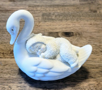 Department 56 Porcelain Swan and Baby