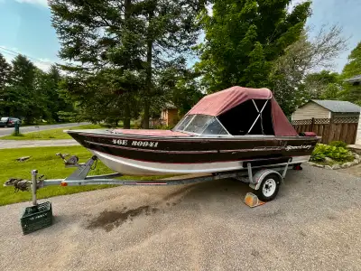 This Spectrum boat 17.5’ x 6.5’ is in good condition, comes with a fully galvanized trailer, Bimini...