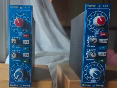 2 mint Midas 502v2 microphone preamps for 500 series. Best value for a 500 series microphone pre. $2...