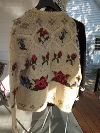 Beautiful Hand Knitted 100% Wool Cardigan