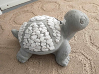 Cute turtle figurine. Concrete and White Stone. Brand New