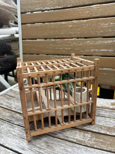 Old Wooden Coal Miners Canary Bird Cage, View more
