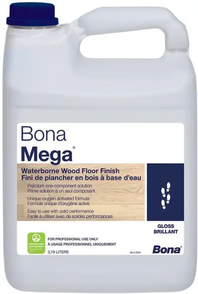 6 GALLON DE VERNIE A PLANCHER "BONA MEGA" A VENDRE, View more