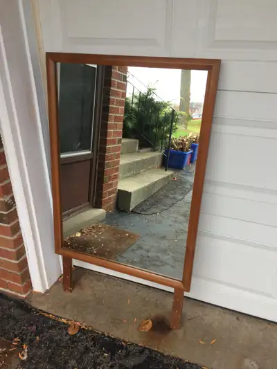Mirror in wooden frame, View more