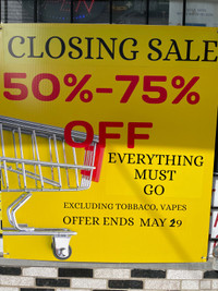 Convenience Store Closing Sale