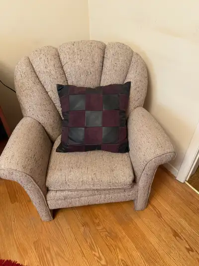 Accent chair with pillow, View more