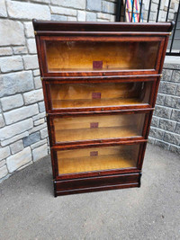 ANTIQUE MAHOGANY STACKING BARRISTERS BOOKCASE 