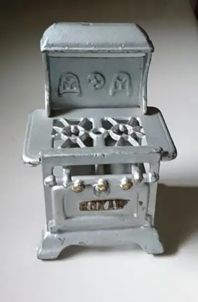 Vintage 1940's  "Royal" Cast Iron Child's Toy Stove, View more