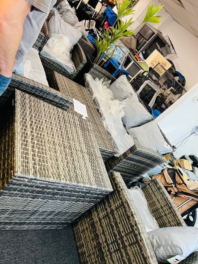 luxury 6 piece Storage rattan wicker patio set in Patio & Garden Furniture in Markham / York Region