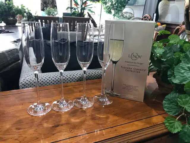 Set of 4 Lenox Tuscany Classics Champagne Flutes - 2 Available in Kitchen & Dining Wares in Calgary - Image 2