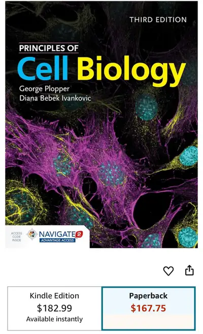 NEW Principles of Cell Biology Textbook, View more
