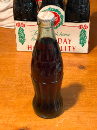 Coca Cola New 1989 Reproduction Christmas Bottle - Dec 25, 1923