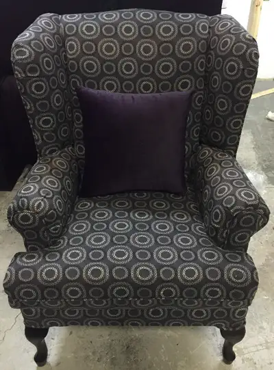 Order New Regular or Custom Made Wing Chair Made In Canada, View more