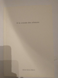 A la croisée des silences avec 2CD de Chloé Sainte-Marie