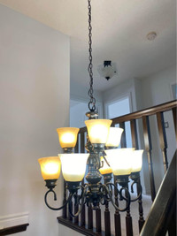 Chandelier / pendant light 26” 9 bulbs Adjustable length