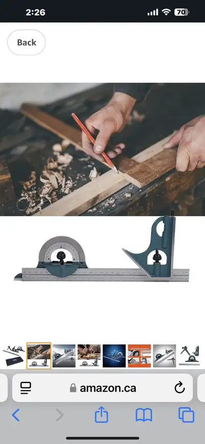 180 Degree Angle Combination Square Protractor Ruler Set, View more