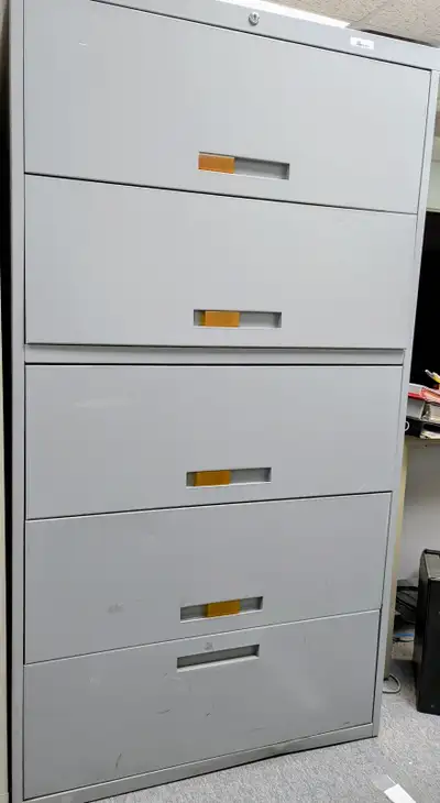 COMMANDER GREY 5-DOOR LATERAL FILE CABINET, View more