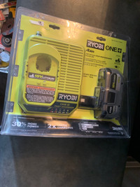 Ryobi One+ fast charger and 4ah high performance battery 