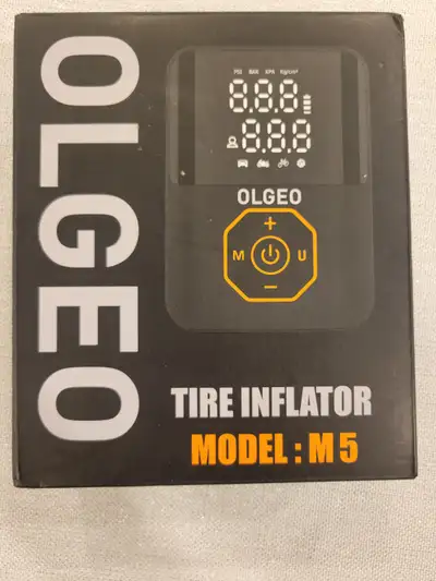 Selling a brand new, never used Olgeo Model M5 Portable Tire Inflator ,black model. The box was open...