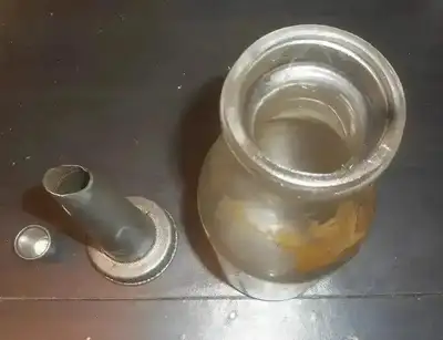 One Imperial Quart Glass Motor Oil Bottle, View more