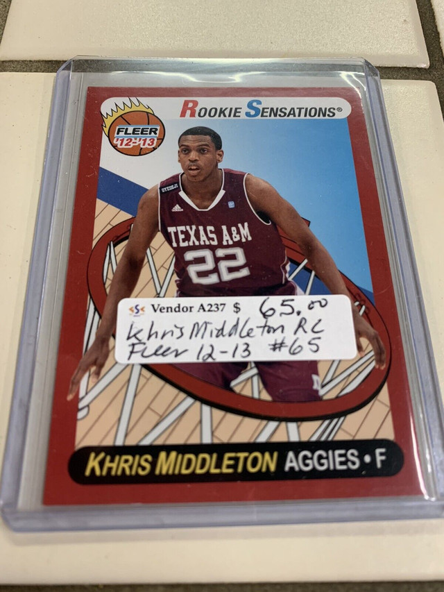 Khris Middleton RC Fleer 12-13 #65 BUCKS NBA Showcase 267 in Arts & Collectibles in Edmonton