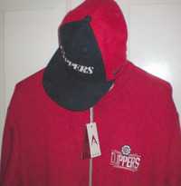 NBA Clippers Full Zip Warm Up Jacket NWT and Cap