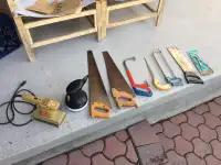 Electric Buffer and Various Hand Saws
