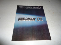 1981 PLYMOUTH RELIANT DEALER SALES BROCHURE. C MY OTHER LISTINGS