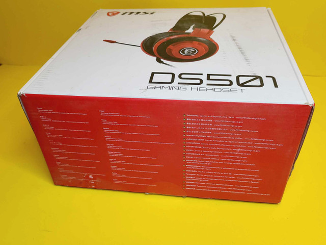 BRAND NEW MSI DS501 GAMING HEADSET WITH MICROPHONE 3.5 JACK dans Haut-parleurs, écouteurs et micros  à Ville de Montréal - Image 2
