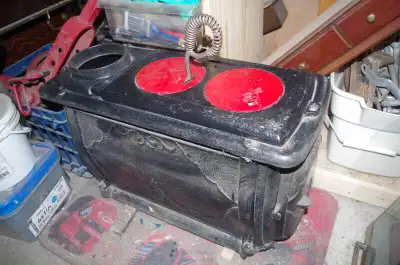Vintage Cast Iron Stools & Stove with Stove Extras, View more