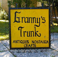 sign - old sign for sale - cast iron frame