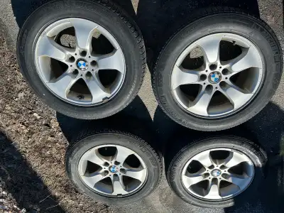 BMW x3 rims and tires Tires are Michelin all seasons good tread 235/55/17 Rims are 5x120 17inch