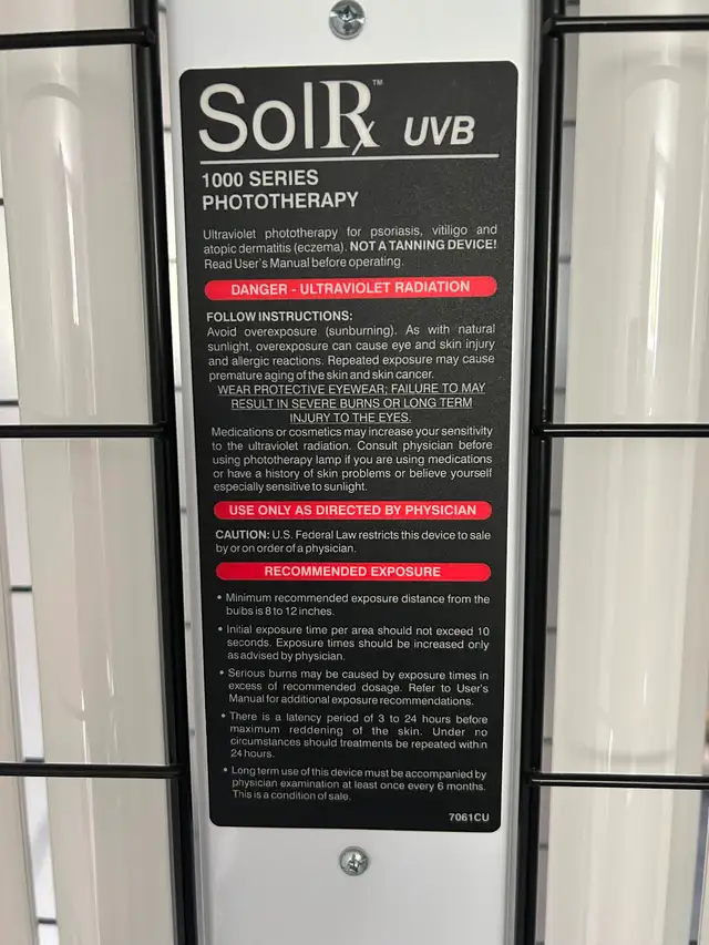 Solarc/SolRx 1000 Series Full Body UVB treatment in Health & Special Needs in Charlottetown - Image 3