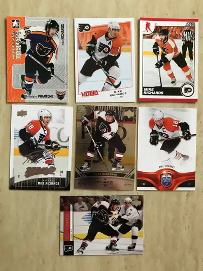 Lot de 7 cartes de hockey différentes - Mike Richards, View more