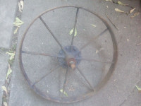 vintage metal wheel