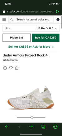 Under Armour Project Rock 4 White Camo