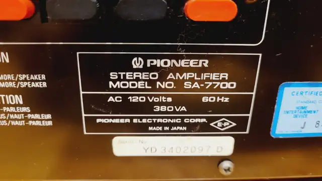 vintage pioneer SA-7700 amplifier TX-6700 tuner combo in Stereo Systems & Home Theatre in Mississauga / Peel Region - Image 9