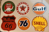 Gas & Oil Metal Signs Sinclair Texaco Phillips 66 Shell