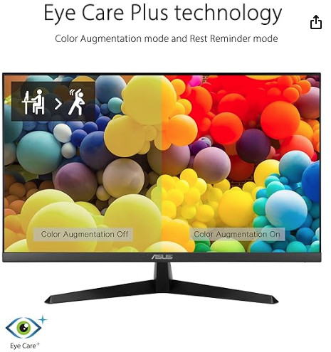 ASUS 27” Eye Care Monitor, 1080P Full HD in Monitors in Winnipeg - Image 4
