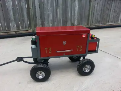 Selling an old Beach tool chest that rides in a custom made hauling cart. I was using it to haul too...