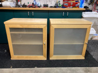 Frosted Glass Storage Cabinets
