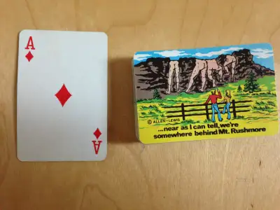 Somewhere behind Mt. Rushmore deck of playing cards, View more