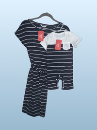 New Mom & Baby Matching Striped Outfits