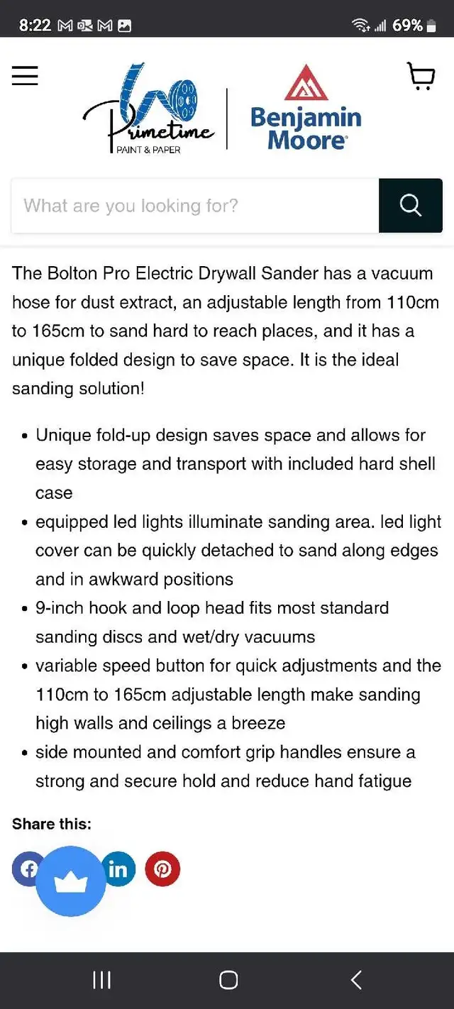 BOLT-ON PRO DRYWALL SANDER in Power Tools in Hamilton - Image 5