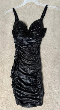 Black Shiny Dress - Size: S