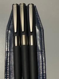 SENATOR Image Black Line Pens + Leather pouch