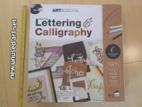 children's art sets - sewing, calligraphy and pressed flowers