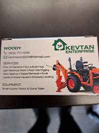 Landscaping, Small Tractor services, etc