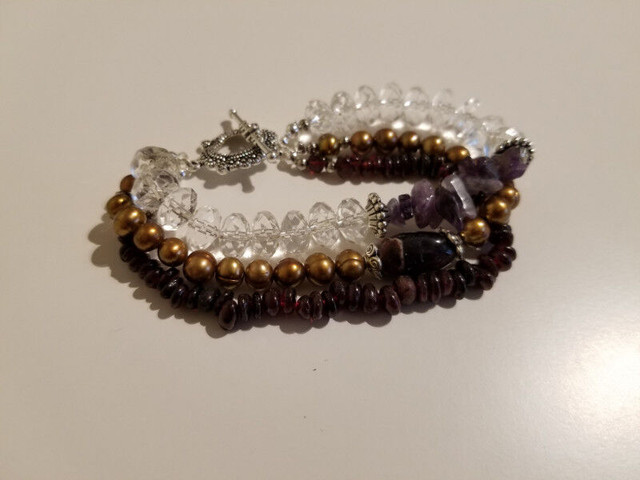 Bracelets with natural mix-gemstones and pearls. in Hobbies & Crafts in City of Toronto - Image 2